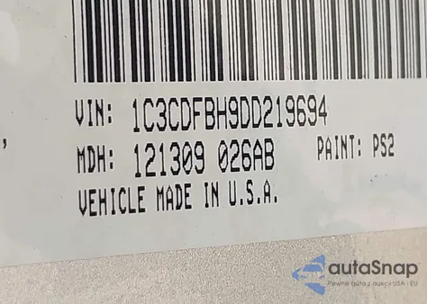 2013 Dodge Dart Rallye from USA, damaged, VIN 1C3CDFBH9DD219694